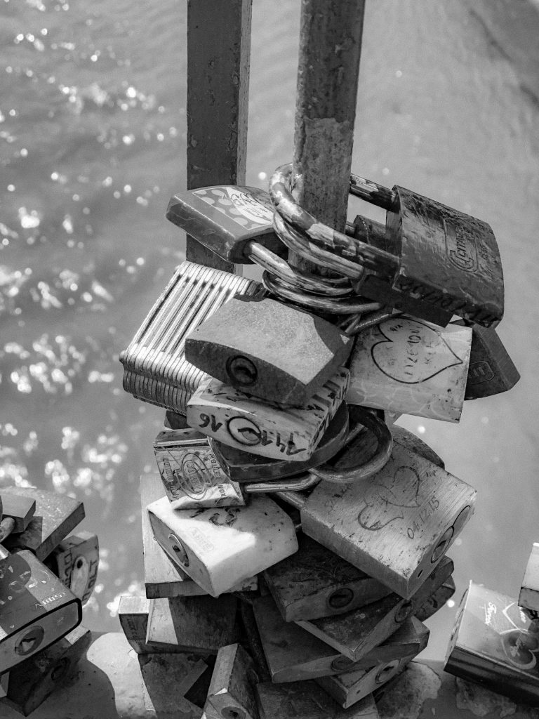 Love lock on a bridge