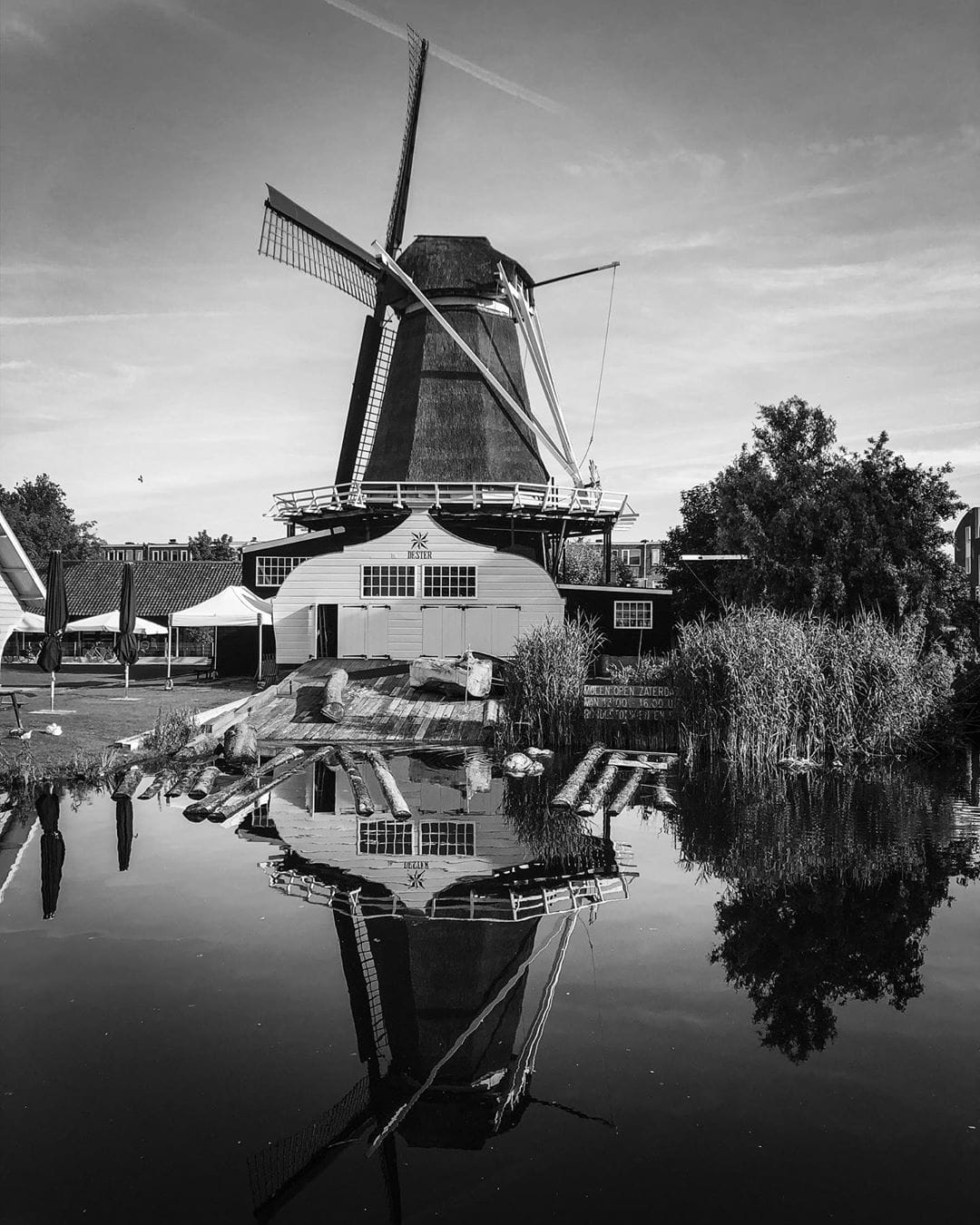 Mill water reflection