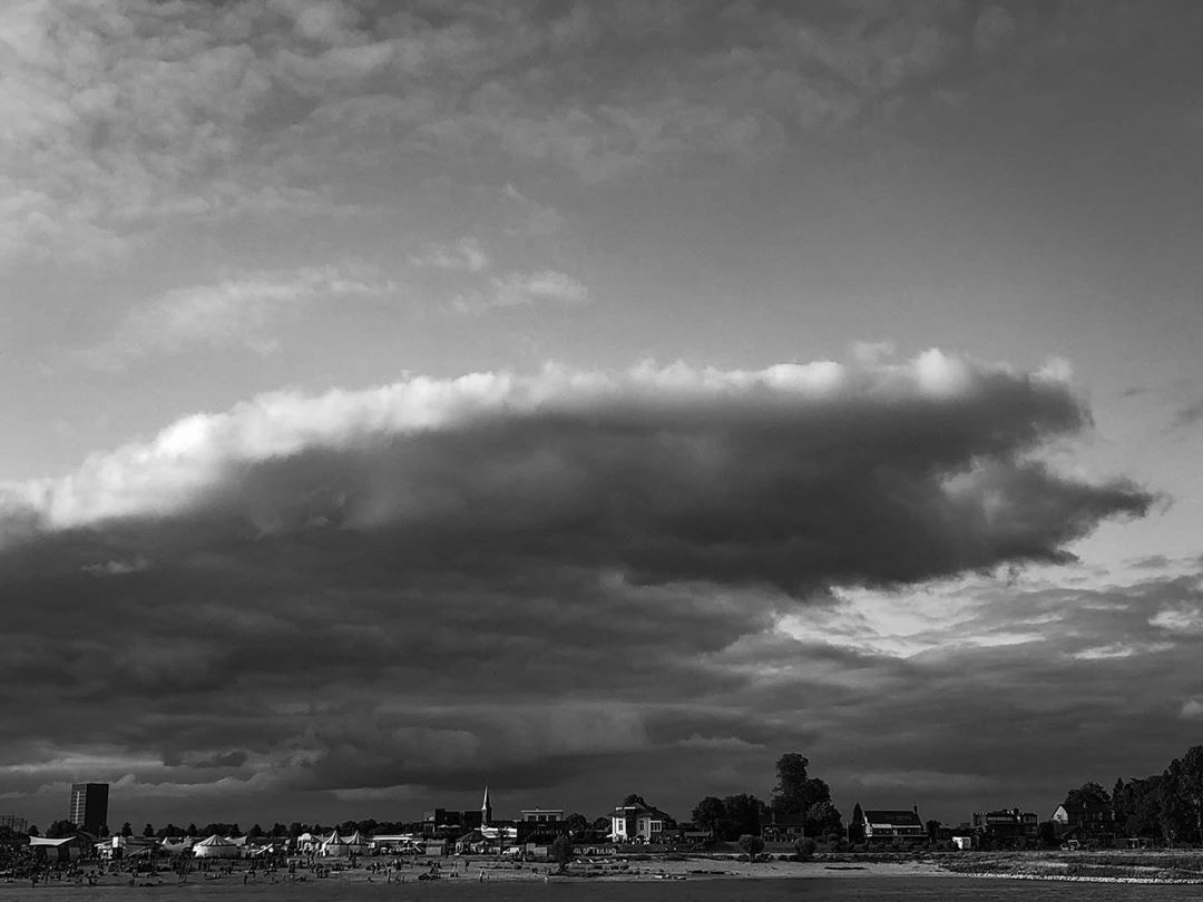 Clouds catching the city