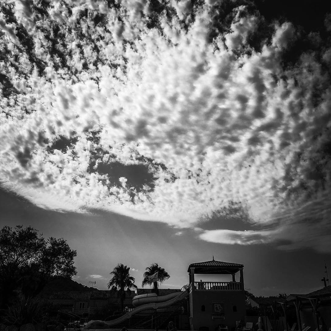 Clouds over the pool