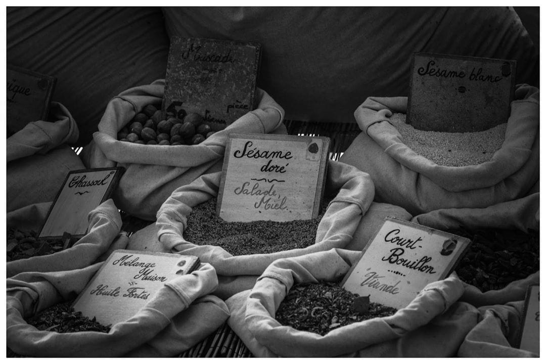 Herbs at Lorgues market